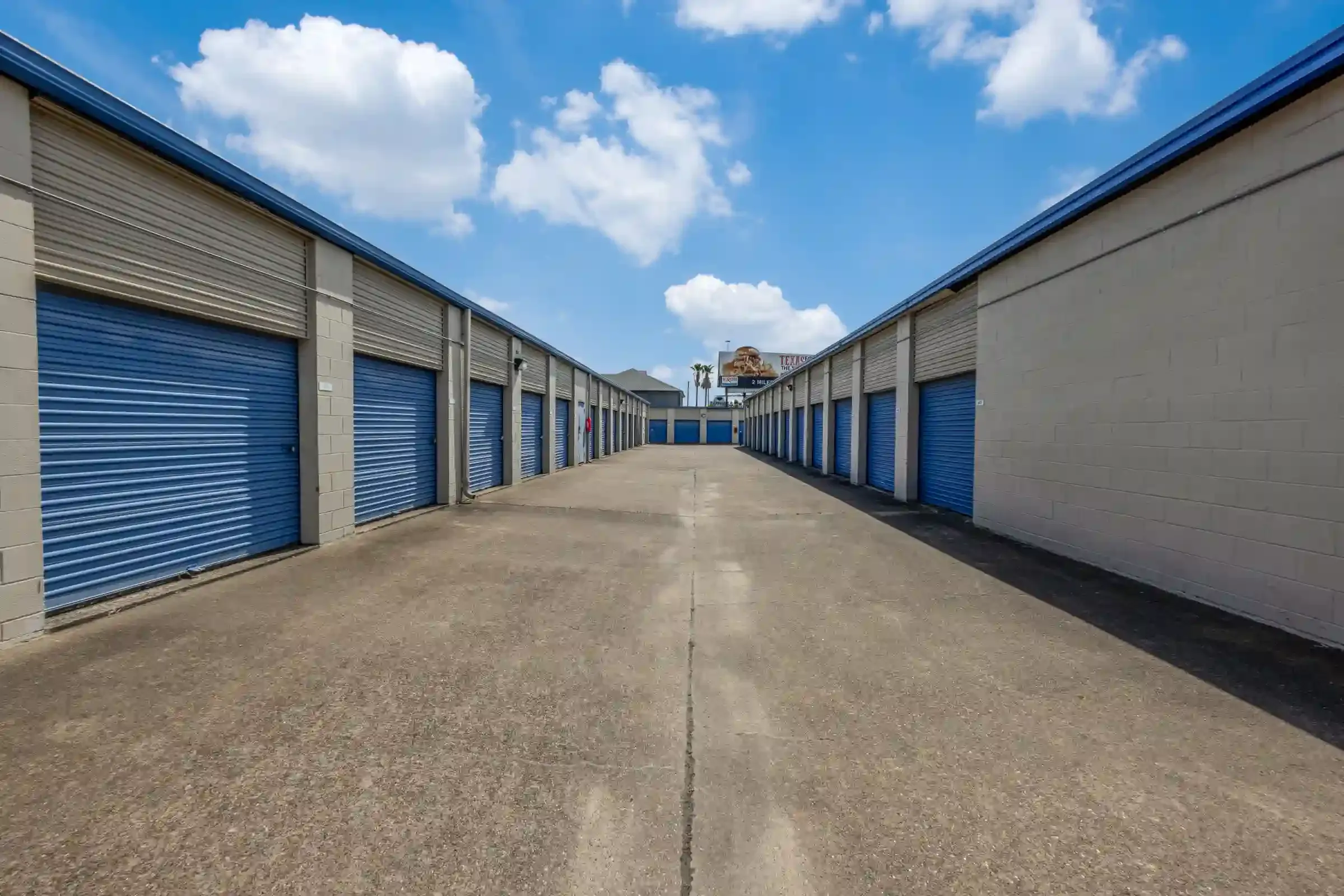 outside a storage facility