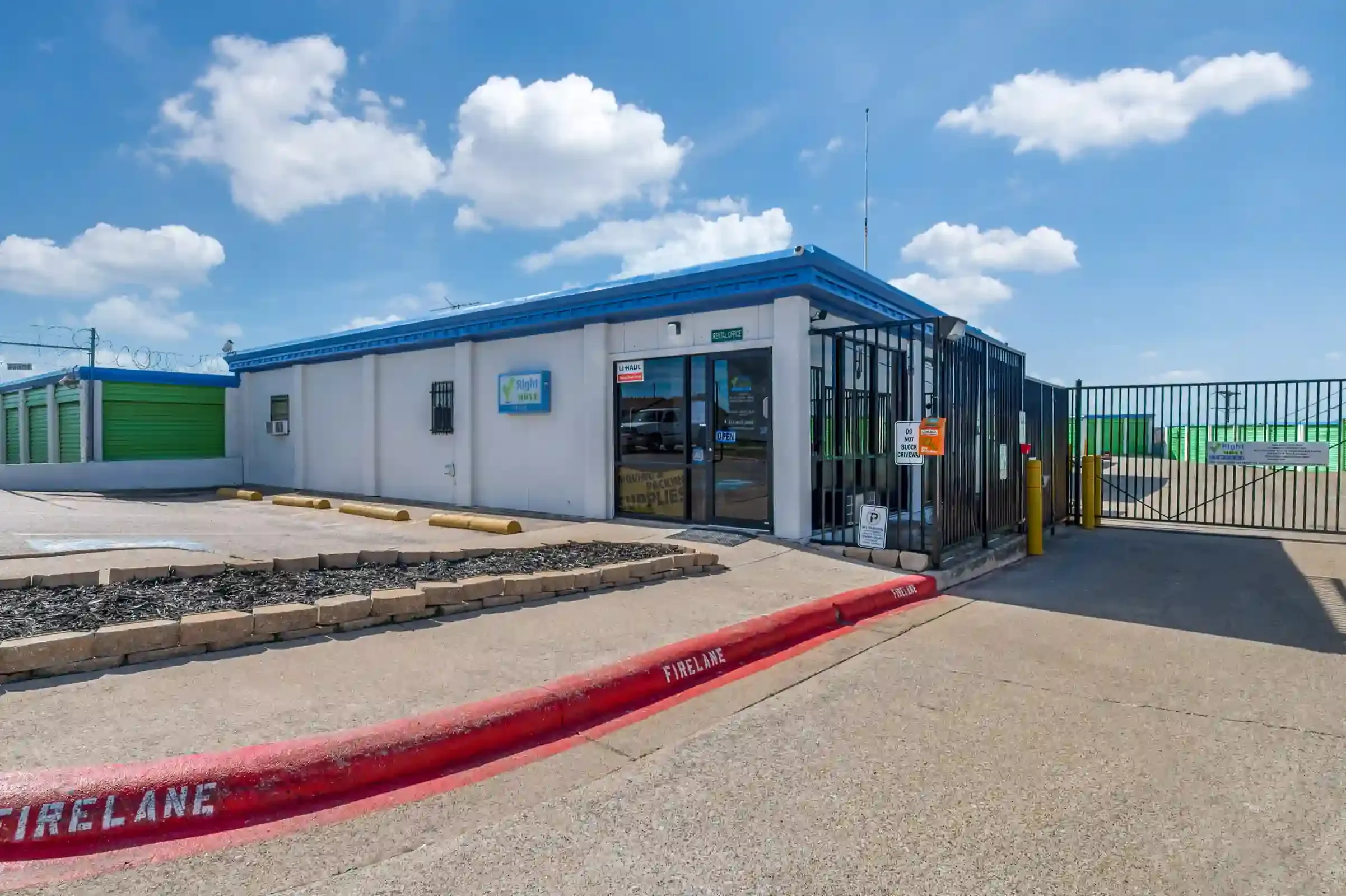 entryway to storage facility