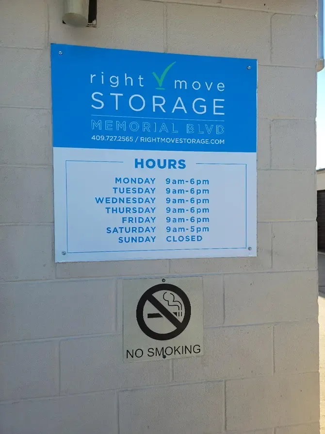 Right Move Storage-Memorial Blvd hours
