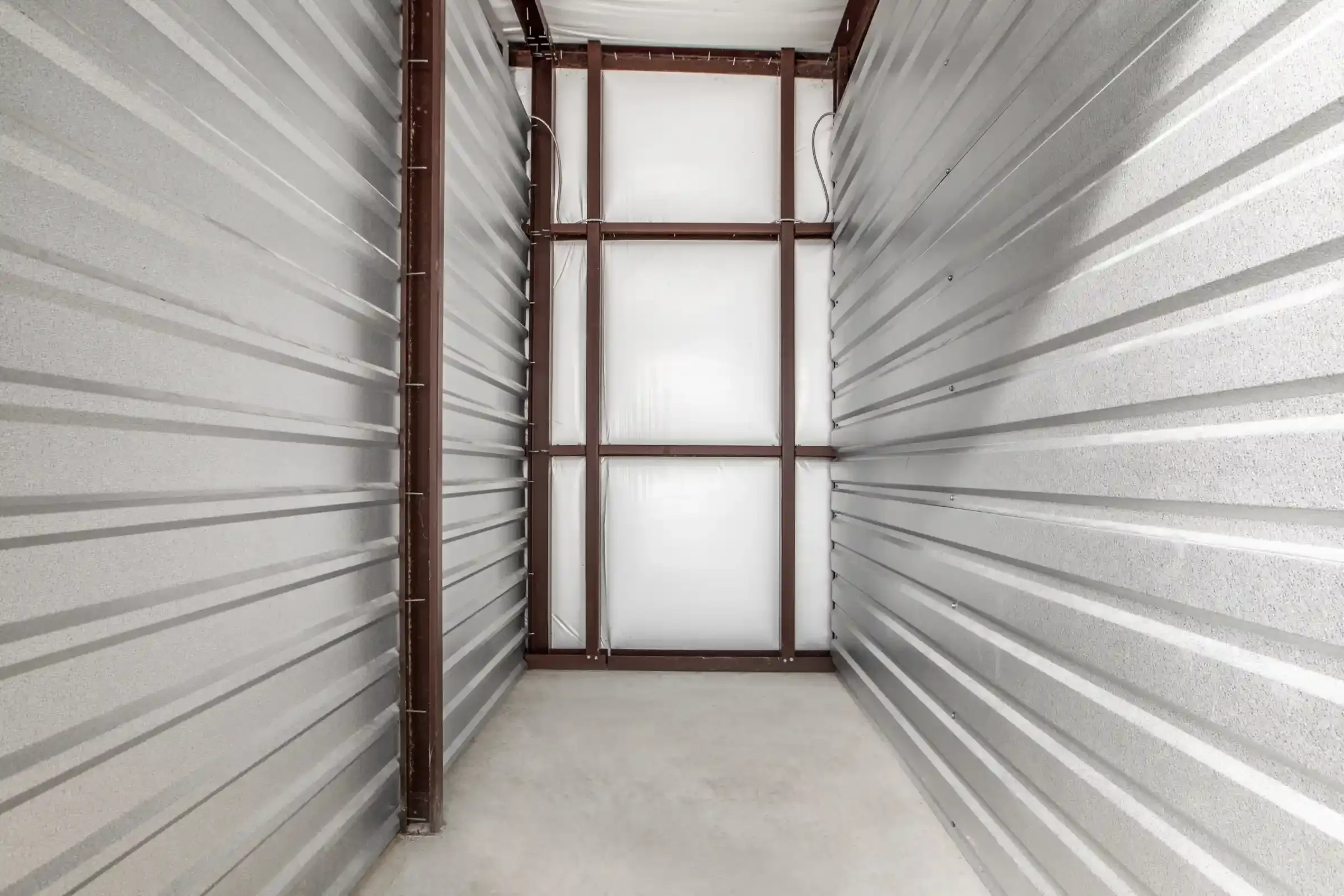 Inside a storage unit