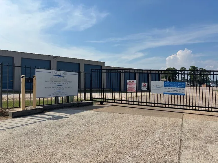 Lakeview Marina & Boat Storage gated storage