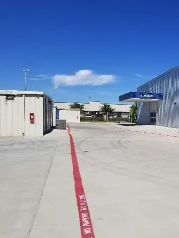 back of the storage facility