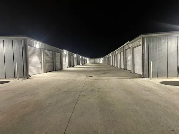Christian Road Storage night time view of storage