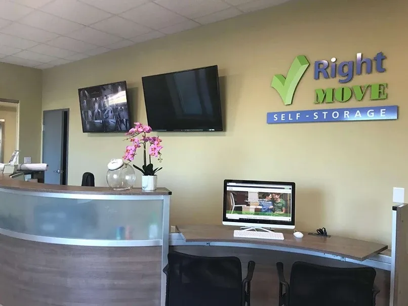 self storage office with packing supplies