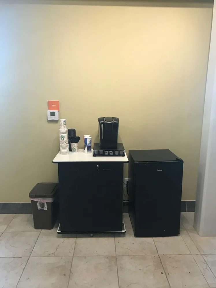 self storage office coffee area