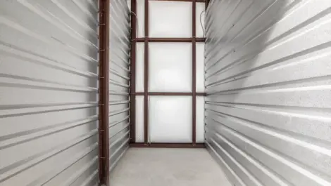 Inside a storage unit