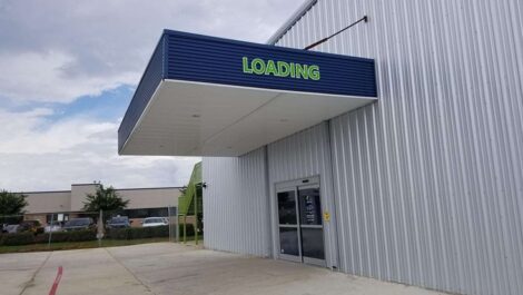 loading area at self storage facility