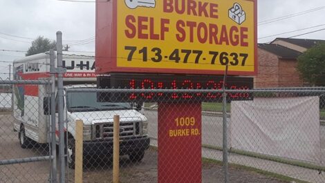 burke self storage sign