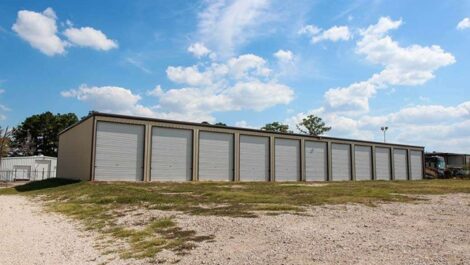 row of drive up self storage