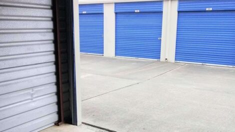 outdoor self storage units with door open