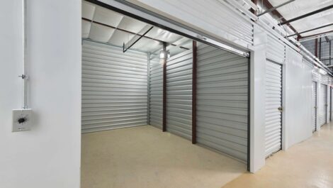 large climate-controlled storage unit opened