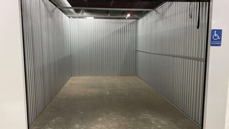 large opened self storage unit