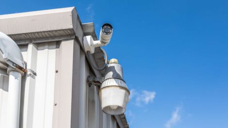 secure camera on storage facility